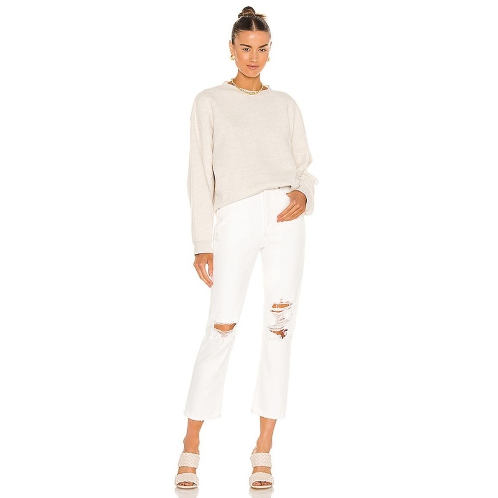 NWT Agolde Riley High Rise Distressed Straight Crop - Size 24